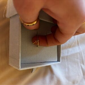 Baby Gold, initial ring. 18k gold filled. Elegant